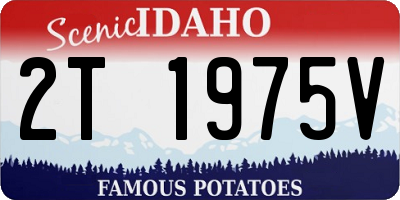 ID license plate 2T1975V