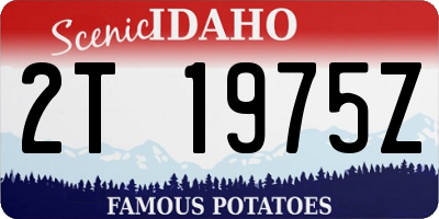 ID license plate 2T1975Z