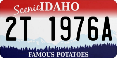 ID license plate 2T1976A