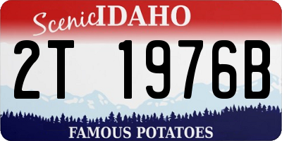 ID license plate 2T1976B