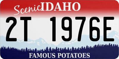 ID license plate 2T1976E