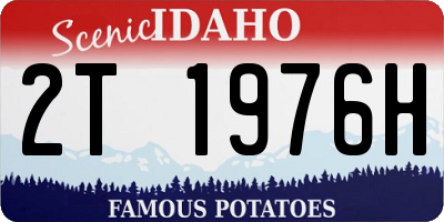 ID license plate 2T1976H