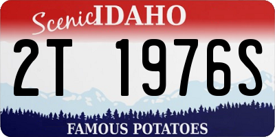 ID license plate 2T1976S