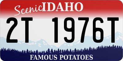 ID license plate 2T1976T