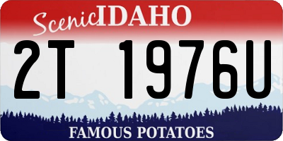 ID license plate 2T1976U