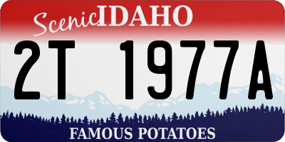 ID license plate 2T1977A