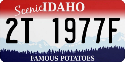ID license plate 2T1977F