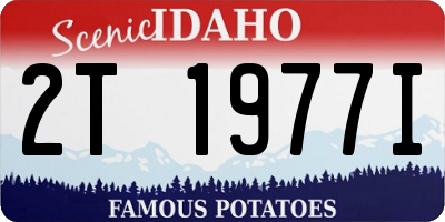 ID license plate 2T1977I
