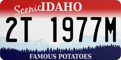 ID license plate 2T1977M