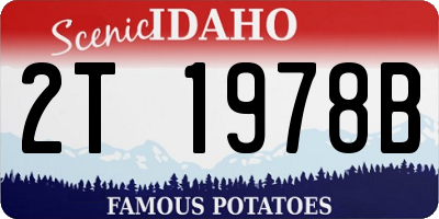 ID license plate 2T1978B