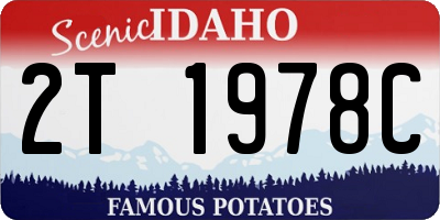 ID license plate 2T1978C