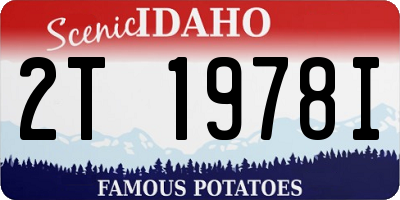 ID license plate 2T1978I