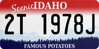 ID license plate 2T1978J