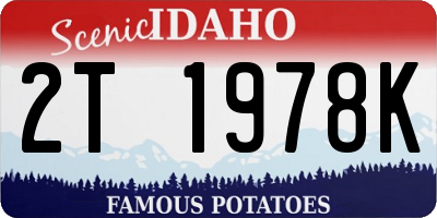 ID license plate 2T1978K