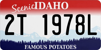 ID license plate 2T1978L