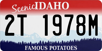 ID license plate 2T1978M