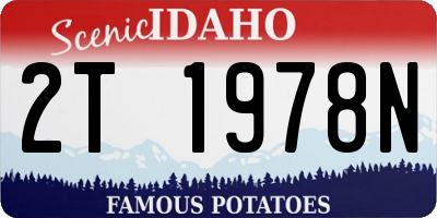 ID license plate 2T1978N