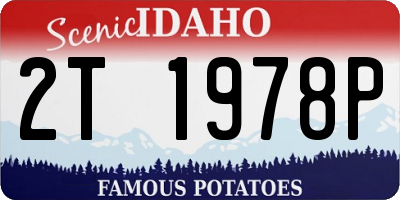 ID license plate 2T1978P