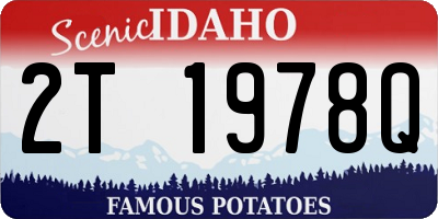 ID license plate 2T1978Q