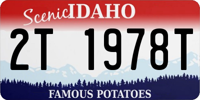 ID license plate 2T1978T