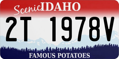 ID license plate 2T1978V