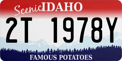 ID license plate 2T1978Y