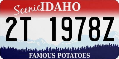 ID license plate 2T1978Z