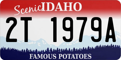 ID license plate 2T1979A