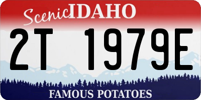 ID license plate 2T1979E