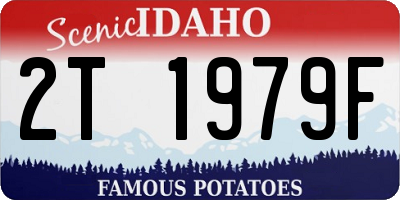 ID license plate 2T1979F