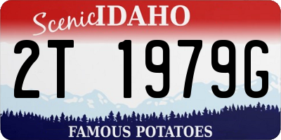 ID license plate 2T1979G