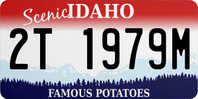 ID license plate 2T1979M