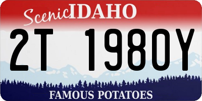 ID license plate 2T1980Y