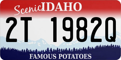 ID license plate 2T1982Q
