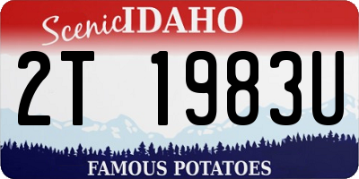 ID license plate 2T1983U