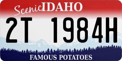 ID license plate 2T1984H