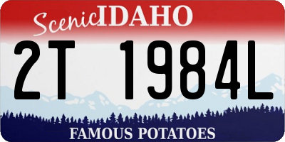 ID license plate 2T1984L