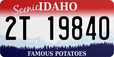 ID license plate 2T1984O
