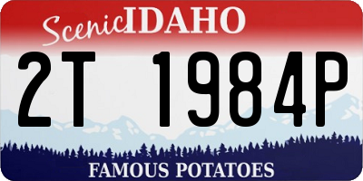 ID license plate 2T1984P