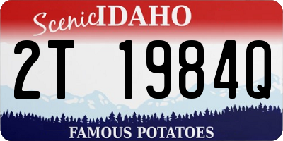 ID license plate 2T1984Q