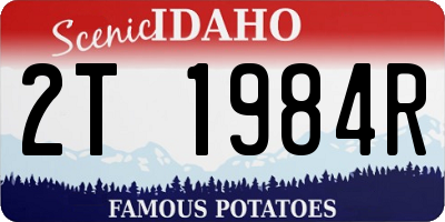 ID license plate 2T1984R