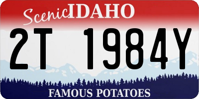 ID license plate 2T1984Y