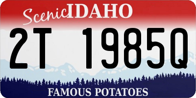 ID license plate 2T1985Q