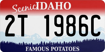 ID license plate 2T1986C