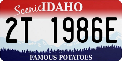 ID license plate 2T1986E