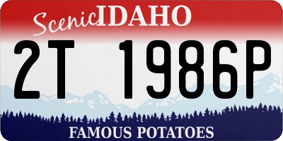 ID license plate 2T1986P