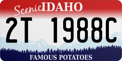 ID license plate 2T1988C