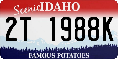 ID license plate 2T1988K