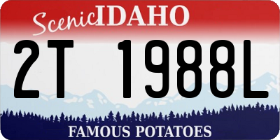 ID license plate 2T1988L