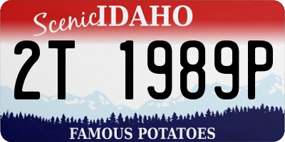 ID license plate 2T1989P